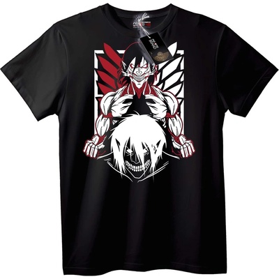 NOONEBRAND Тениска Аниме Титанов Воин - 5XL, White