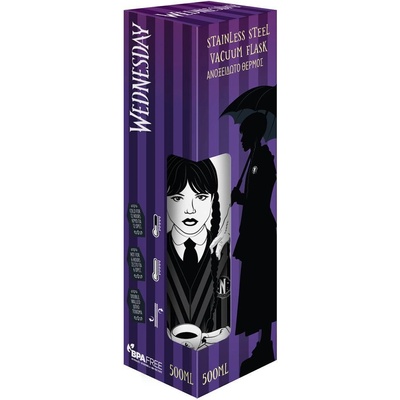 Diakakis Термо бутилка Wednesday 500ml, White (30091-А-WEDNESDAY2)