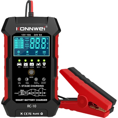 RC-10 зарядно устройство и поддръжка (възстановяване) на неизползвани батерии, 12/24V (RC-10)