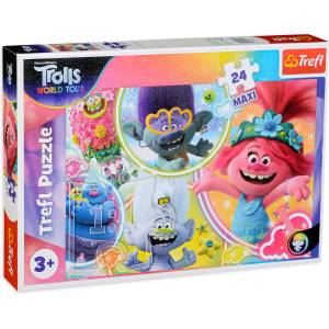 Trefl Пъзел Trefl от 24 макси части - Музикалният свят на Тролчетата (14318) - baby