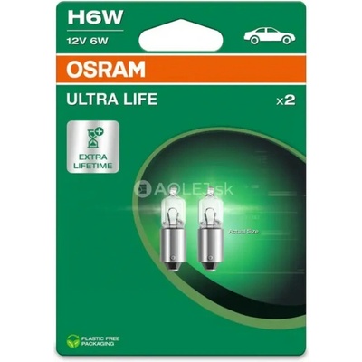 Osram Ultra Life H6W BAX9s 12V 6W 2 ks