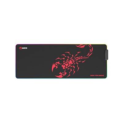 RGB Podložka pod myš, SCORP XL, černá, 800 x 300 mm, 4 mm, Marvo, USB Hub (MG011)