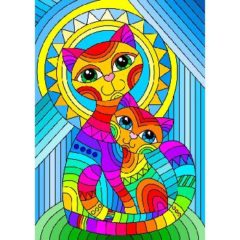 Image 1 of Enjoy - Puzzle Inseparable Cat and Kitten - 1 000 piese