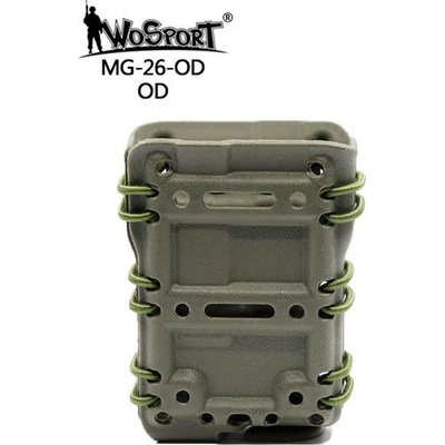 Wosport Plastová molle na 5.56 zásobníky M4/M16 zelená