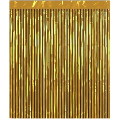 Párty závěs s třásněmi ZLATÝ 0,9 x 2,5 m – Zboží Mobilmania
