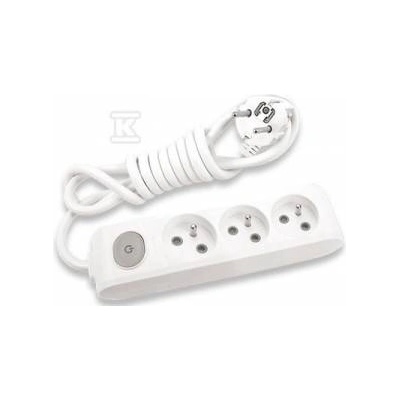 Panasonic 3X Portable Backlooser With Ground, Connector And Contact Covers 1.5m, Color White/WLTA0631-2WH