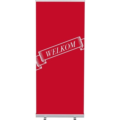 Jansen Display Set Roll-baneru Budget s vytištěným motivem, Přivítání, červený, holandsky, 870 x 2080 mm