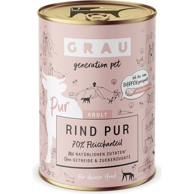 Grau Hund Adult Rind Pur hovězí 6 x 400 g