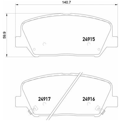 BREMBO Sada brzdových destiček P 30 065X