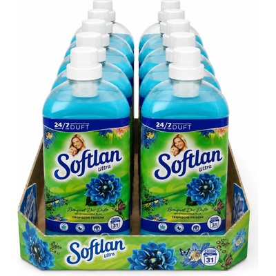 Softlan 3D Ultra aviváž se svěží tropickou vůní 12 x 650 ml