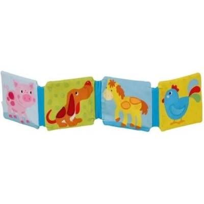 Goki Текстилна книжка Goki - С дрънкалка, пищялка и шумящо фолио (65252)