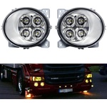  Ляв + Десен ЛЕД LED Диоден фар халоген За Scania P G R T след 2004 жълта светлина