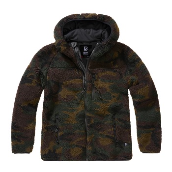 Image 1 of Brandit Дамско камуфлажно пухкаво яке Brandit Teddyfleecejacket woodlandBW-55005-10 - Тъмен камуфлаж, размер XXL