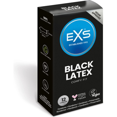EXS Condoms Black Latex 12 pack