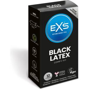 EXS Condoms Black Latex 12 pack