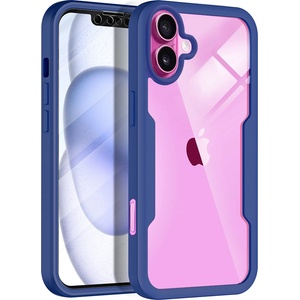 Techsuit Калъф за iPhone 16 Plus + Протектор - ColorVerse 360 Series - Син