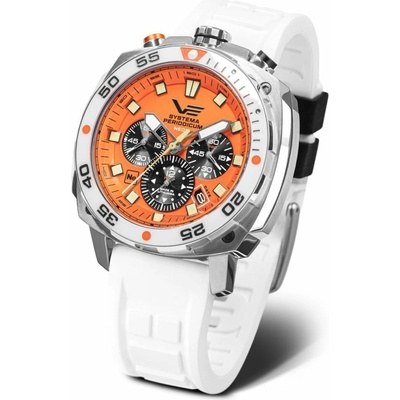 Vostok Europe VK67/650A723 Bílý silikonový řemínek