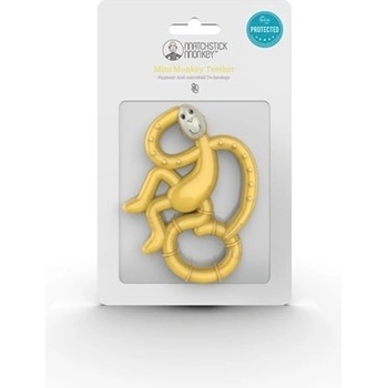 Matchstick Monkey mini monkey hryzadlo s antimikrobiálným povrchom biocote yellow