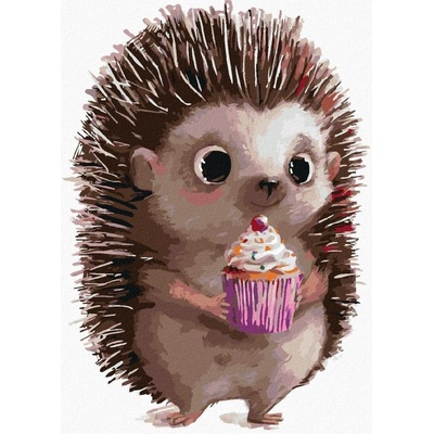Malování podle čísel Ježek a cupcake