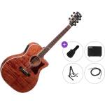 Cort GA5F-FMH Premium SET Open Pore Natural Електро-акустична китара Джъмбо
