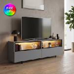 TopMebel Eco TopMebel меламинов ТВ шкаф с RGB LED в антрацит цвят 180x32x67cm