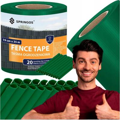 Springos Tieniaca plotová páska 19 cm x 35 m svetlo šedá FN0002