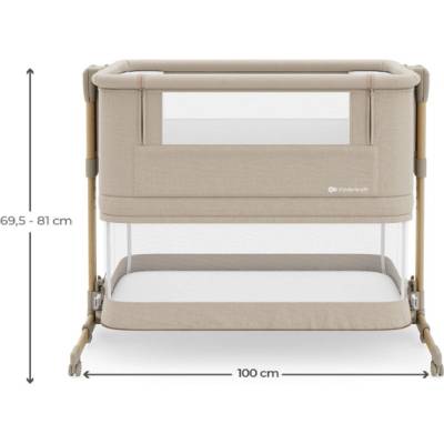 KinderKraft NESTEE GROW 2 бебешка кошара BEIGE (KLNEEGR2BEG0000)