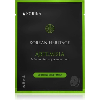 KORIKA Korean Heritage Artemisia & Fermented Soybean Extract Soothing Sheet Mask успокояваща платнена маска 25 гр