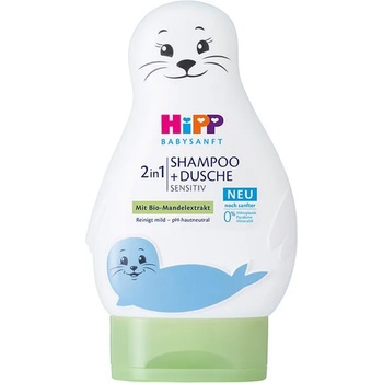 HiPP Шампоан за коса и тяло Hipp Babysanft - Тюленче, 200 ml