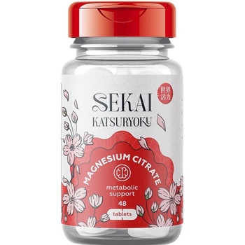 Sekai Katsuryoku Magnesium Citrate, 48 таблетки, Sekai Katsuryoku (7218-00)