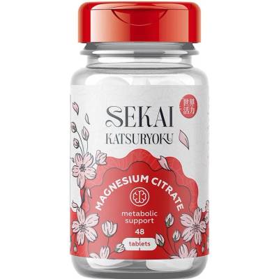 Sekai Katsuryoku Magnesium Citrate, 48 таблетки, Sekai Katsuryoku (7218-00)