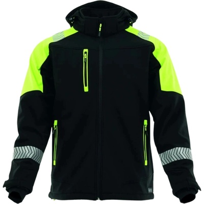 Sara Workwear Softshellová bunda COMFORT NEO černá žlutá