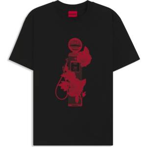 Hugo Тениска Hugo Mens HUGO Dikerd Short Sleeve T-Shirt with Artwork Detail - Black 001