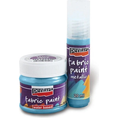 Farba na textil metalická 20 ml metalická modrá