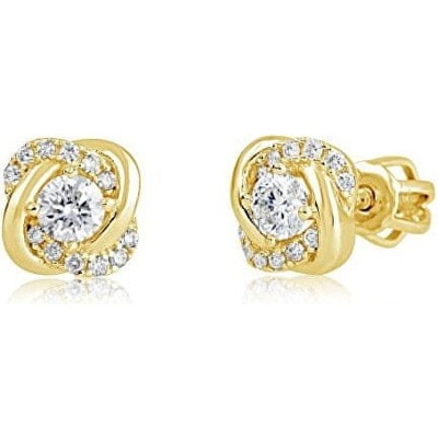 Cutie Jewellery Prekrásne kôstkové náušnice zo žltého zlata Z9001-3263-30-10-X-1