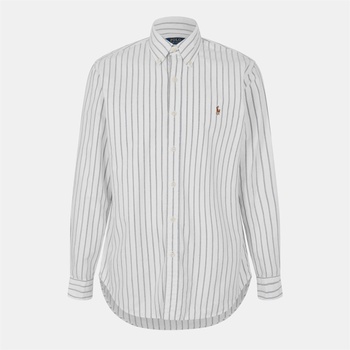 Ralph Lauren Multi-coloured Striped Poplin Shirt - White/Blue