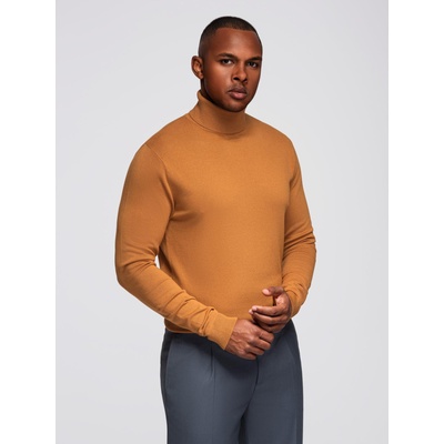 Ombre Clothing Мъжки плетен едноцветен тюрлюгювеч от вискоза от Ombre Clothing Ombre Clothing | Oranzhev | МЪЖЕ | XL