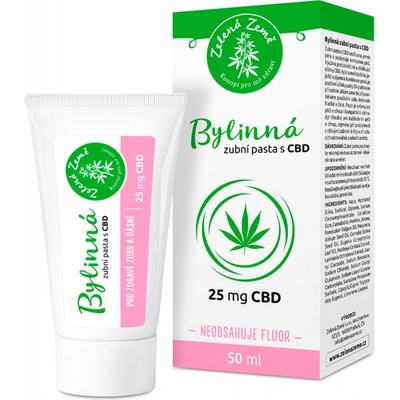 Zelená Země CBDent zubni pasta s CBD 25mg 50 ml