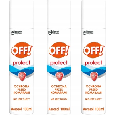 Off! Protect Repelent proti komárům a klíšťatům až na 8 hodin 3 x 100 ml