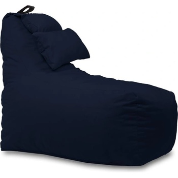 Pufrelax Пуф фотьойл и декортивна възглавница Mirraggio, за открито, Тъмно син