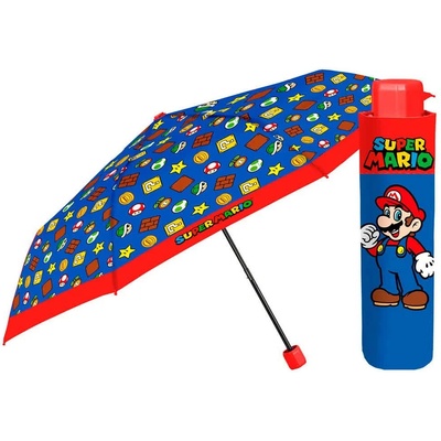 PERLETTI Чадър Perletti Super Mario Bros Folding umbrella - Multicolor (Blue / Red)