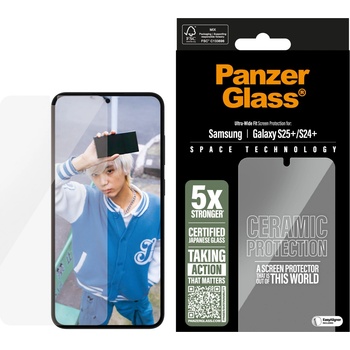 Image 1 of Panzer Стъклен протектор PanzerGlass за Samsung Galaxy S25 Plus, s24 Plus, UWF, Ceramic