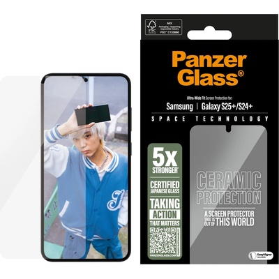 Panzer Стъклен протектор PanzerGlass за Samsung Galaxy S25 Plus, s24 Plus, UWF, Ceramic