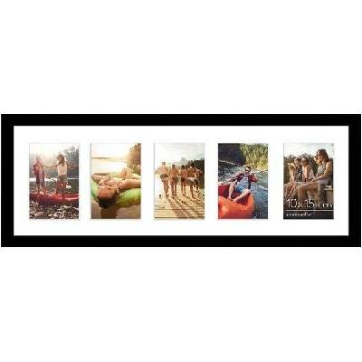 Americký černý kolážový fotorámeček Americanflat 8x24" - Zobrazí pět fotografií o rozměrech 4x6"