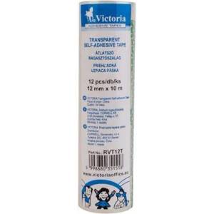 VICTORIA Самозалепваща лента, 12 мм x 10 м, VICTORIA OFFICE, прозрачна RVT12T (RVT12T)