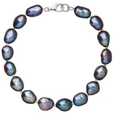 Pavona perlový náramek z říčních perel se zapínáním z bílého 14 karátového zlata 823011.3/9260B peacock