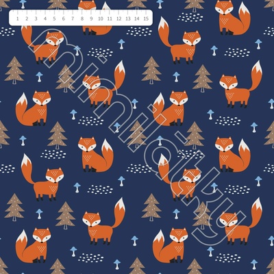 Softshell jarní lišky se stromy by MIMI