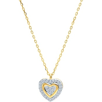 SAVICKI колие със сърце savicki: злато. диаманти