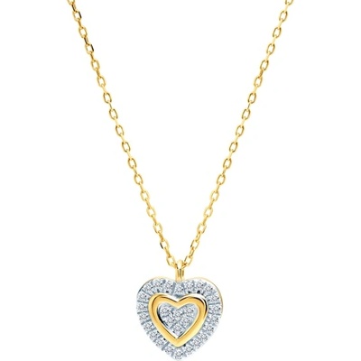 SAVICKI колие със сърце savicki: злато. диаманти