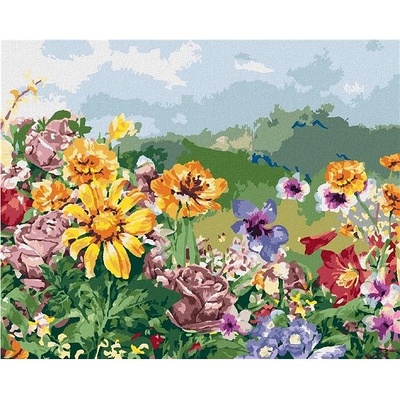 zuty Malování Podle Čísel Luční Kvítí 40 x 50 Cm Plátno Rám